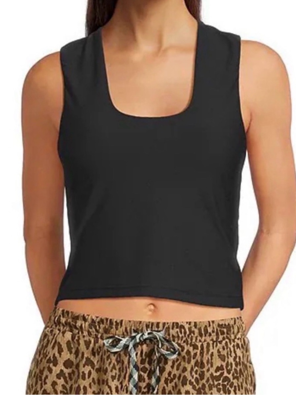 The Upside Shoulder Pad Black Sport Tank